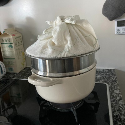 蒸し器で15分ほど蒸します。