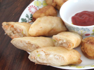 ふわふわ海老春巻き