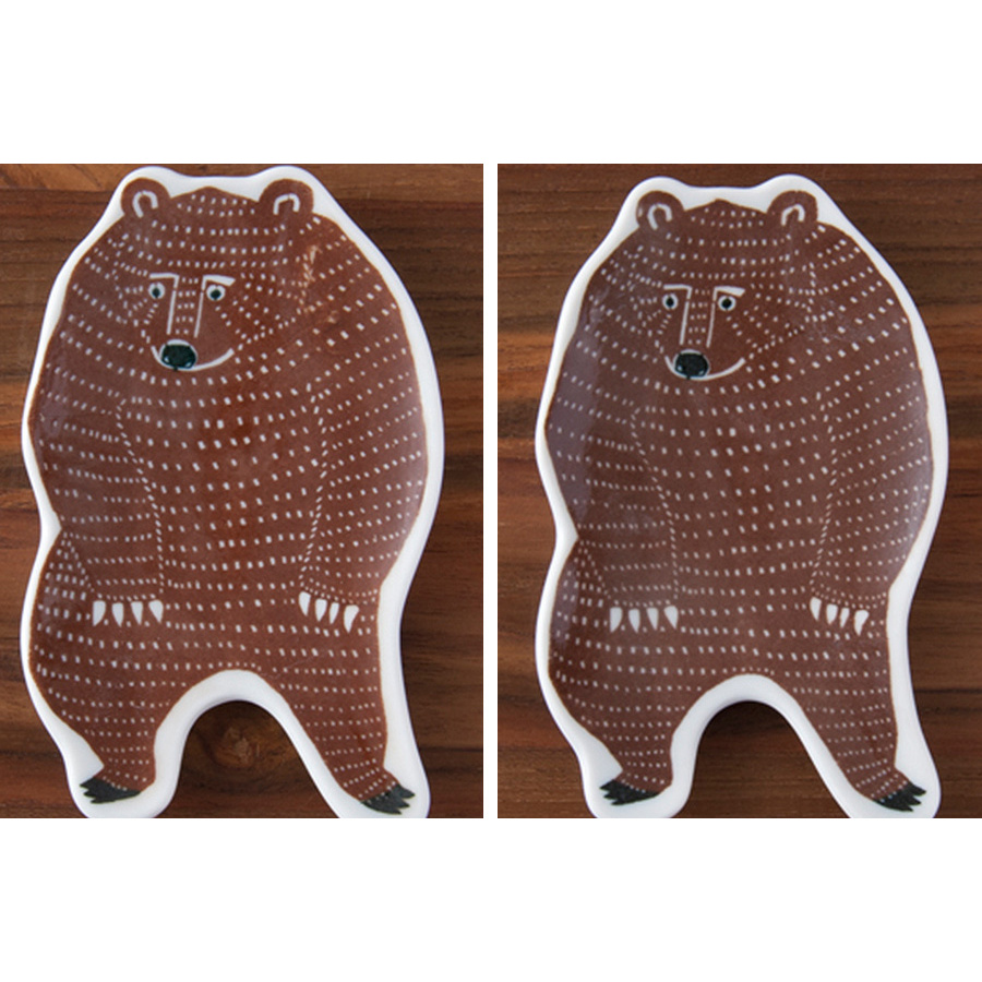 倉敷意匠　kata　kata　印判手小皿　クマ