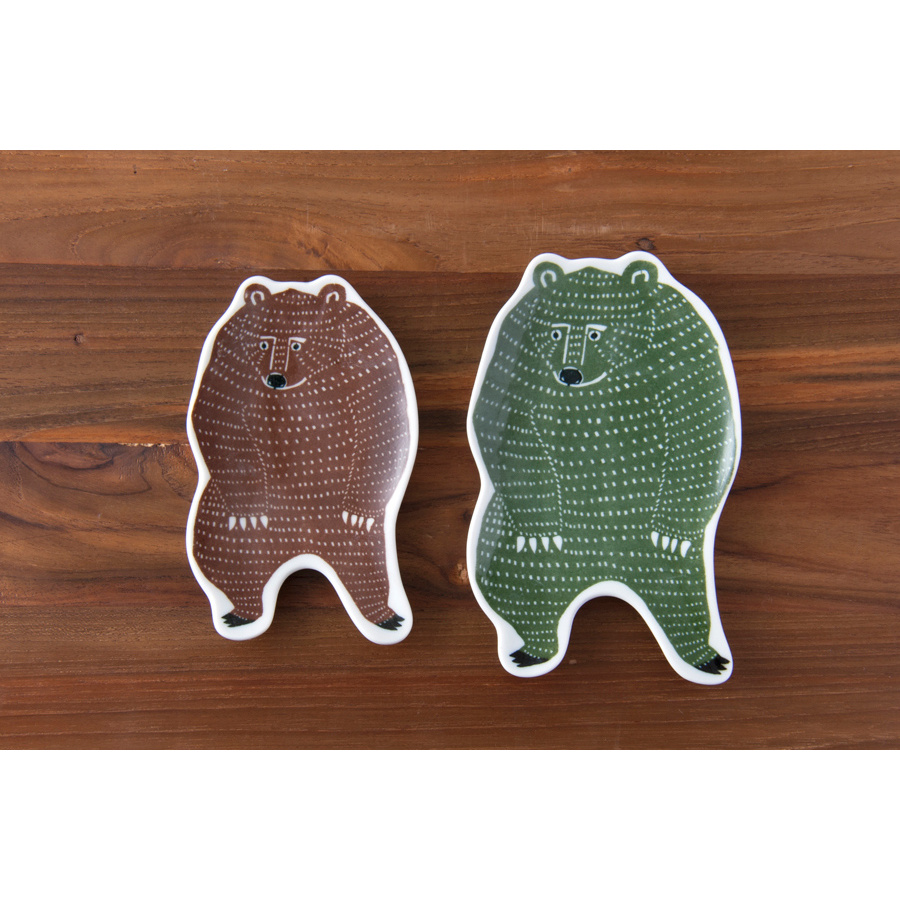 倉敷意匠　kata　kata　印判手小皿　クマ