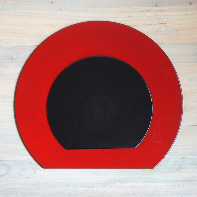 【プロキッチンオリジナル】【単品】半月盆S　両面　黒×赤　/　PROKITCHEN　□