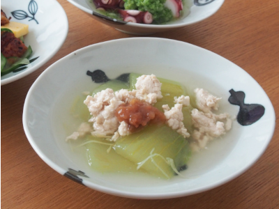 冬瓜と鶏ひき肉のあんかけ