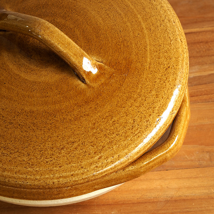 フォースマーケット　カセロラ　8号鍋　白黄　/　4th-market