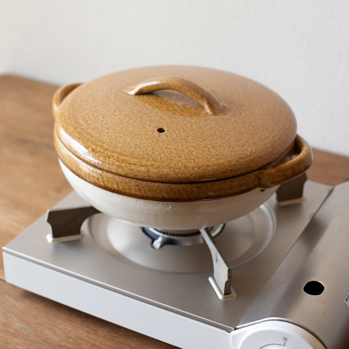 フォースマーケット　カセロラ　8号鍋　白黄　/　4th-market