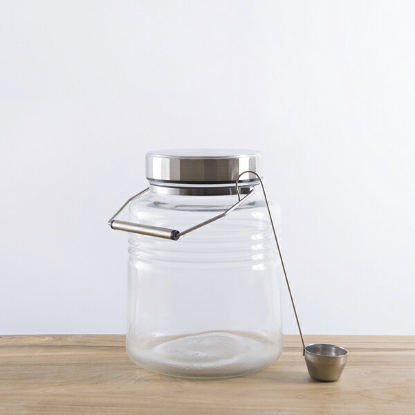 アデリアグラス　メタルキャップコンテナー　3L　レードル付　/　ADERIA　GLASS　Metal　Cap　Container
