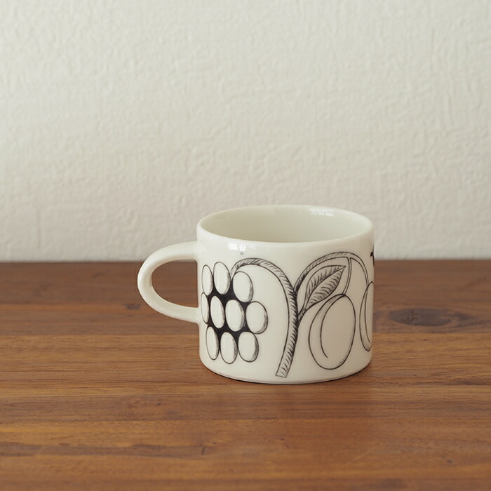 アラビア　ブラック　パラティッシ　コーヒーカップ　/　ARABIA　Paratiisi　□※