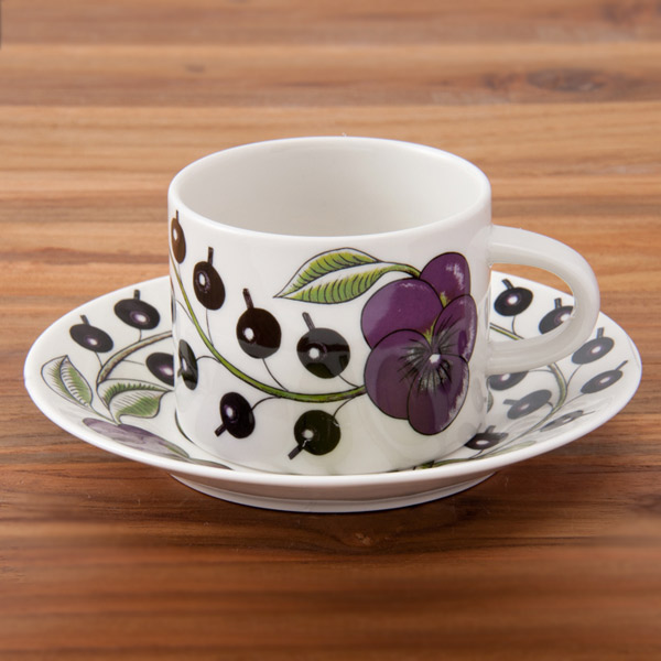 ■アラビア　パープル　パラティッシ　ティーカップ＆ソーサー　/　ARABIA　Paratiisi　※