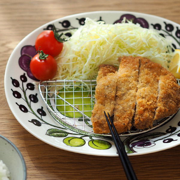 アラビア　パープル　パラティッシ　オーバルプレート　22×25cm　/　ARABIA　Paratiisi　※