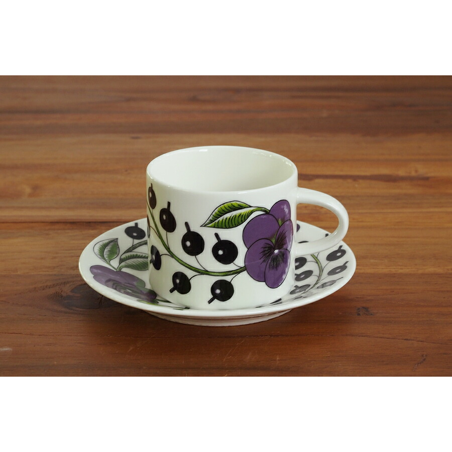 ■アラビア　パープル　パラティッシ　コーヒーカップ＆ソーサー　/　ARABIA　Paratiisi　※