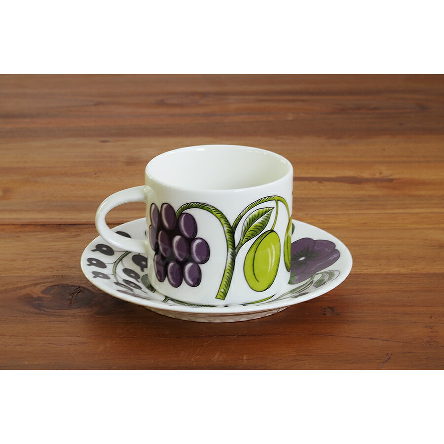 ■アラビア　パープル　パラティッシ　コーヒーカップ＆ソーサー　/　ARABIA　Paratiisi　※