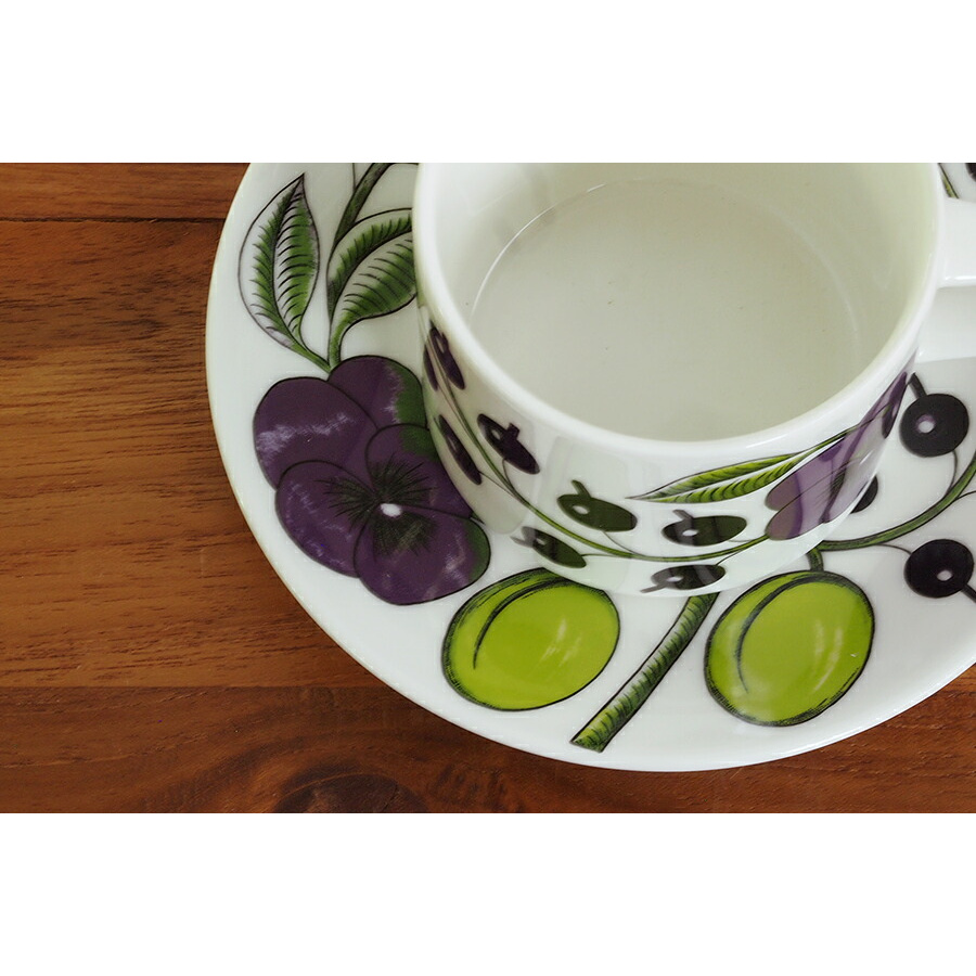 ■アラビア　パープル　パラティッシ　コーヒーカップ＆ソーサー　/　ARABIA　Paratiisi　※