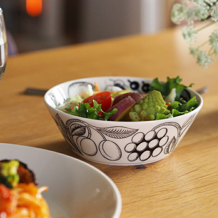 アラビア　ブラック　パラティッシ　ボウル　13cm　/　ARABIA　Paratiisi