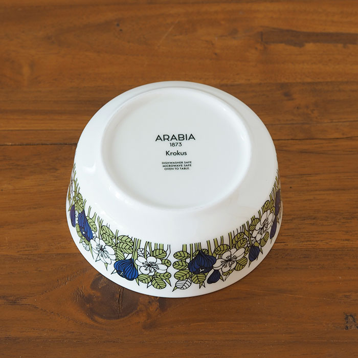 アラビア　クロッカス　ボウル　13cm　グリーン　/　ARABIA　Krokus