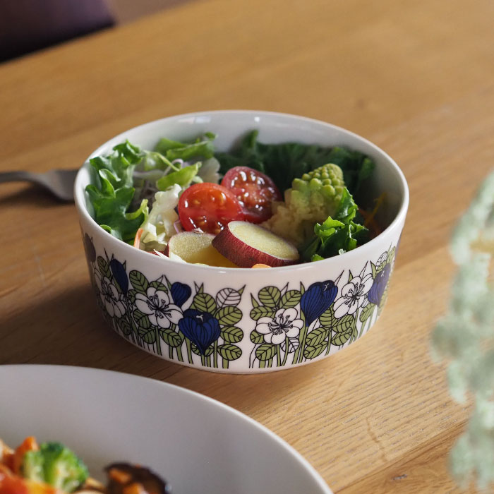 アラビア　クロッカス　ボウル　13cm　グリーン　/　ARABIA　Krokus