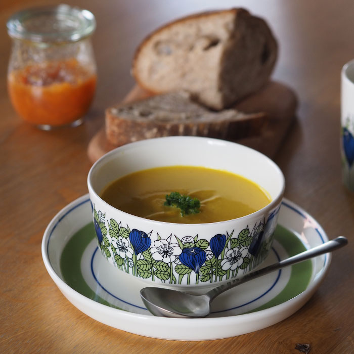 アラビア　クロッカス　ボウル　13cm　グリーン　/　ARABIA　Krokus