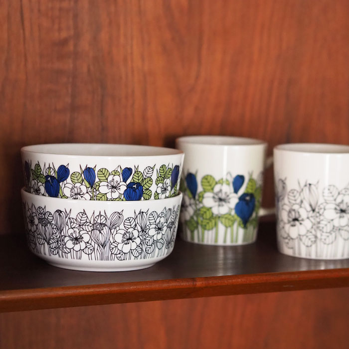 アラビア　クロッカス　ボウル　13cm　ブラック　/　ARABIA　Krokus