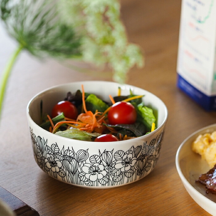 アラビア　クロッカス　ボウル　13cm　ブラック　/　ARABIA　Krokus