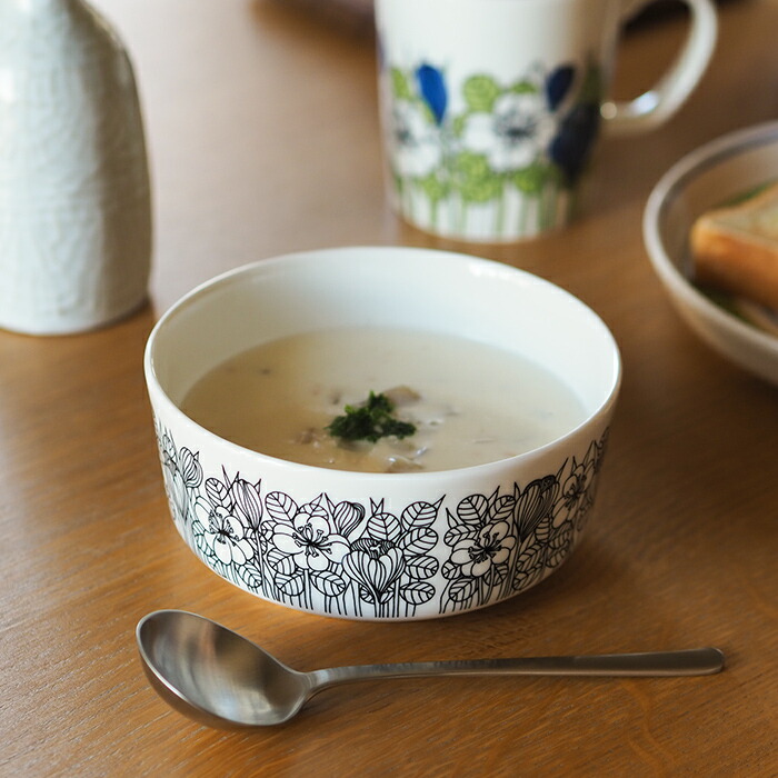 アラビア　クロッカス　ボウル　13cm　ブラック　/　ARABIA　Krokus