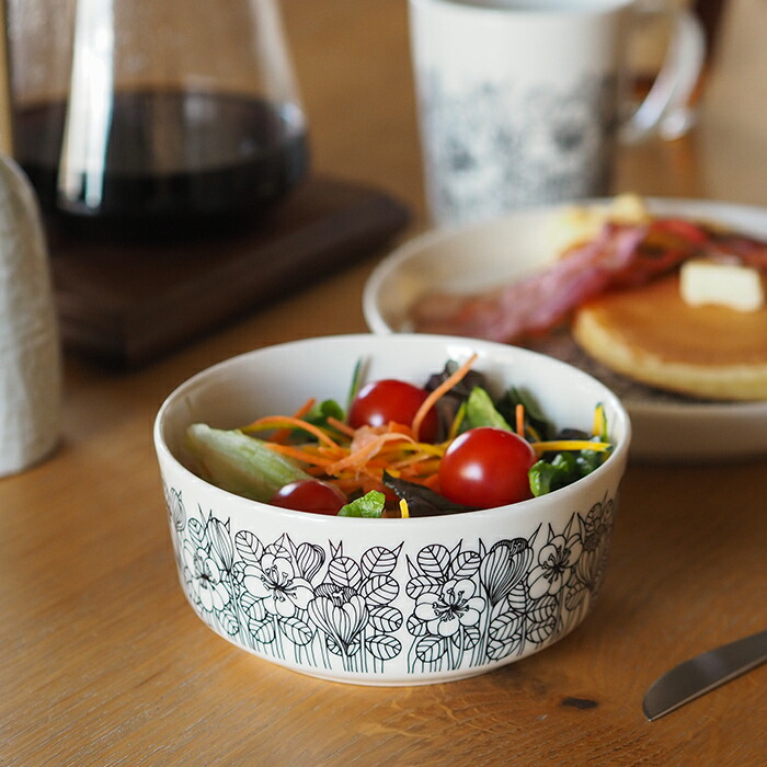 アラビア　クロッカス　ボウル　13cm　ブラック　/　ARABIA　Krokus