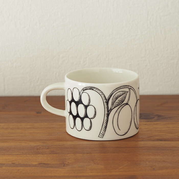 アラビア　ブラック　パラティッシ　ティーカップ　280ml　/　ARABIA　Paratiisi □