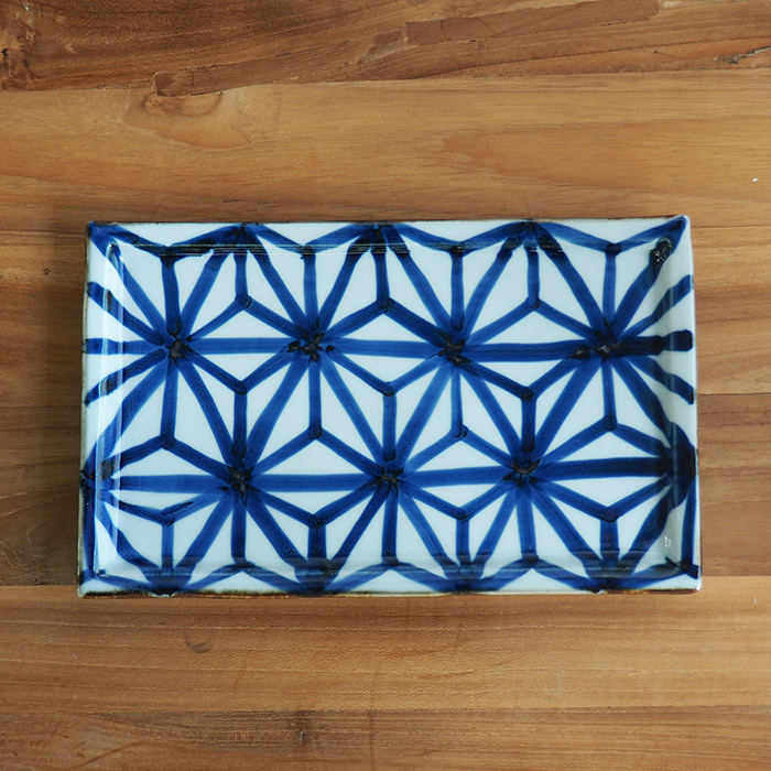 BARBAR　いろは　長角皿　麻の葉文