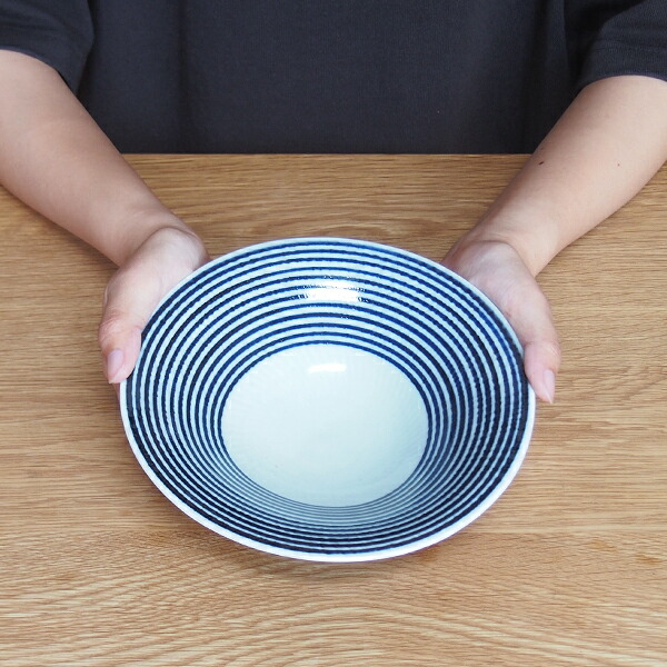 BARBAR　藍駒　三つ足中鉢