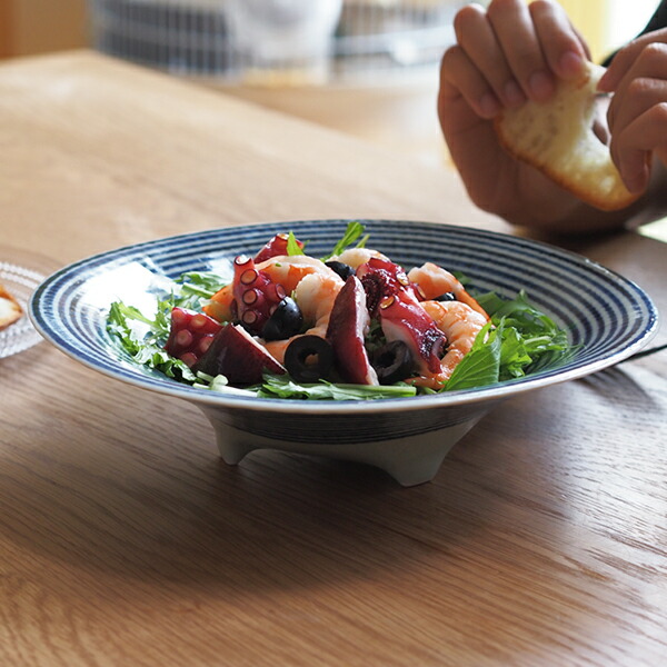 BARBAR　藍駒　三つ足大鉢