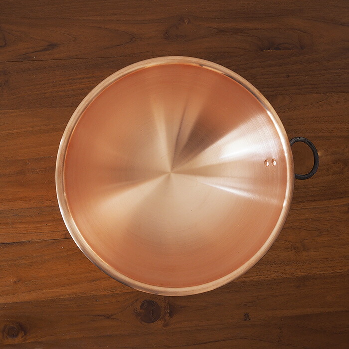 【4月より値上げ】ボウマル　銅のペストリーボウル  取っ手付き　26cm（フランス製）　/　BAUMALU