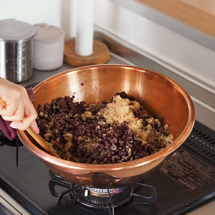 【4月より値上げ】ボウマル　銅のペストリーボウル  取っ手付き　32cm（フランス製）　/　BAUMALU