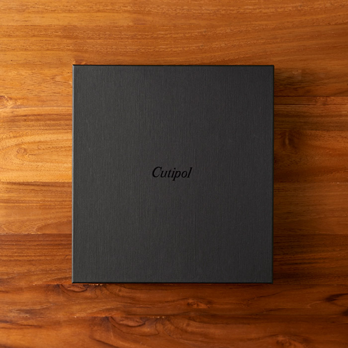 【正規品】クチポール　ゴア・ブラック　シルバー　ディナーセット　6PCS　（箱入り）　/　Cutipol　GOA