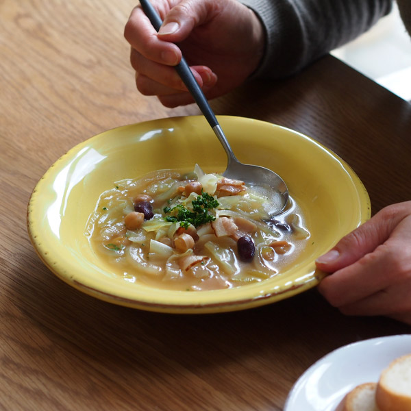 カサゲント　Campagna　スーププレート　22cm　イエロー　/　CASAgent　ocra