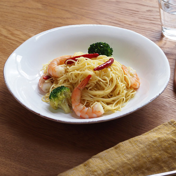 カサゲント　Campagna　パスタプレート　25cm　ホワイト　/　CASAgent　bianco