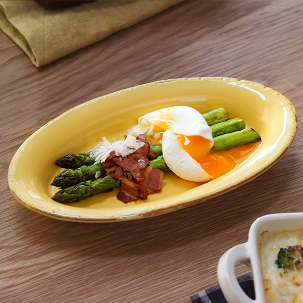 カサゲント　Campagna　オーバルプレート　26×15cm　イエロー　/　CASAgent　ocra