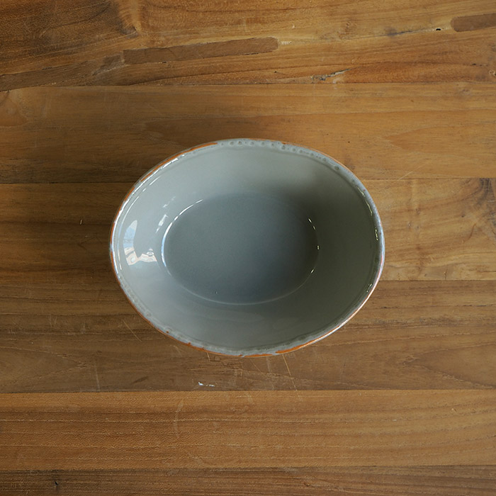 カサゲント　Campagna　オーバルボウル　17×14cm　グレー　/　CASAgent　grigio