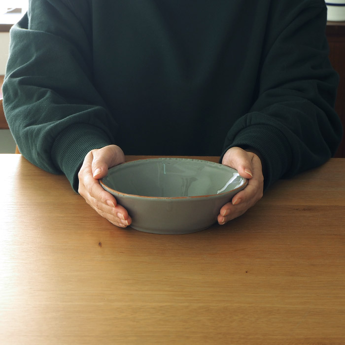 カサゲント　Campagna　オーバルボウル　17×14cm　グレー　/　CASAgent　grigio