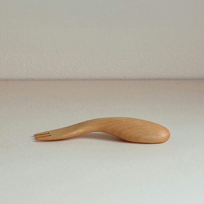 クラフト工房・木奏　木のカトラリー　赤ちゃん握りフォーク　※