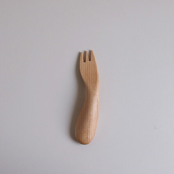 クラフト工房・木奏　木のカトラリー　赤ちゃん握りフォーク　※