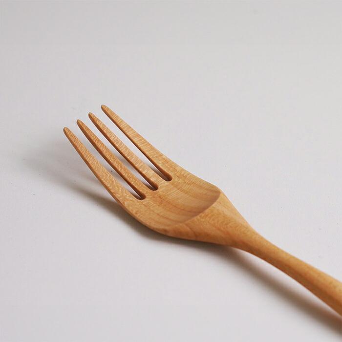 クラフト工房・木奏　木のカトラリー　パスタフォーク　小