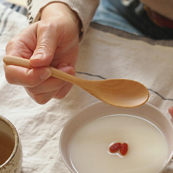 クラフト工房・木奏　木のカトラリー　れんげ風スプーン　小