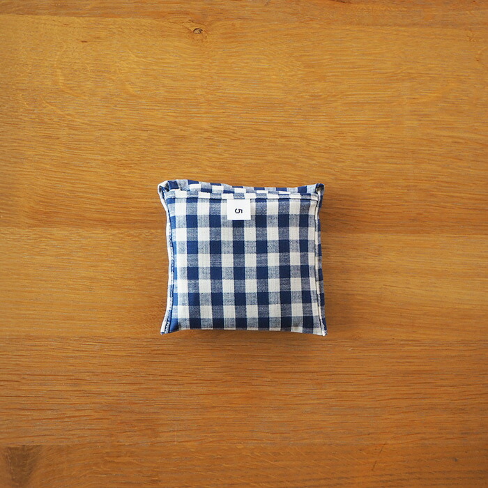 サンク　ギンガムチェックグロサリーバッグ　ネイビー　/　CINQ