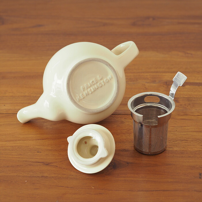 サンク　プライス&ケンジントン　ティーポット　2カップ　ストレーナー有　クリーム　/　CINQ