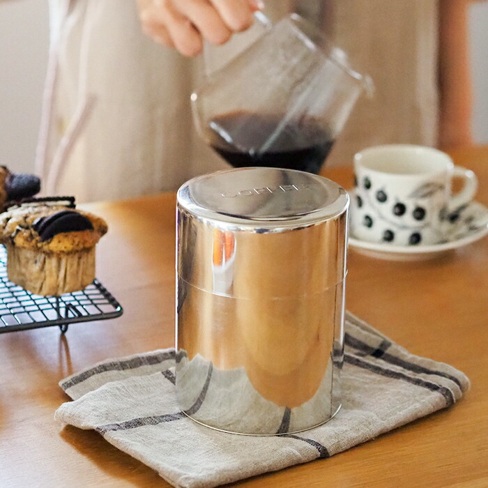 【取扱終了0212】サンク　ブリキの丸缶　コーヒー缶　/　CINQ　※