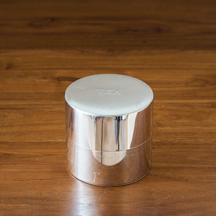 【取扱終了0302】サンク　ブリキの丸缶　ティー缶　/　CINQ　※