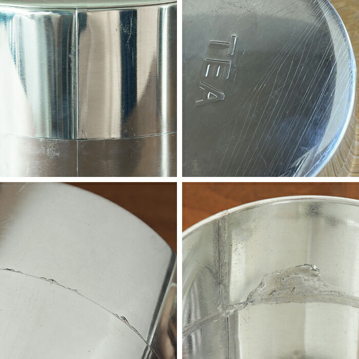 【取扱終了0302】サンク　ブリキの丸缶　ティー缶　/　CINQ　※