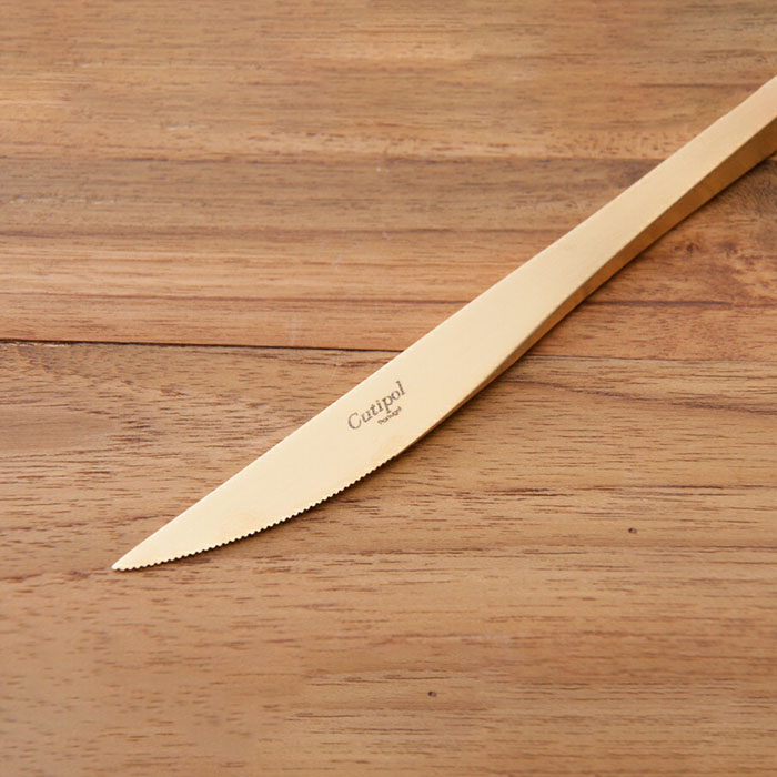 【正規品】クチポール　デュナ　ゴールド　ディナーナイフ　/　Cutipol　DUNA