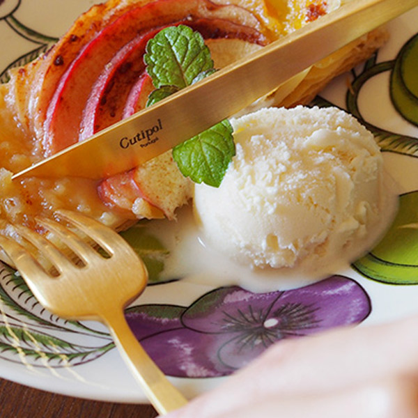 【正規品】クチポール　デュナ　ゴールド　デザートナイフ　/　Cutipol　DUNA