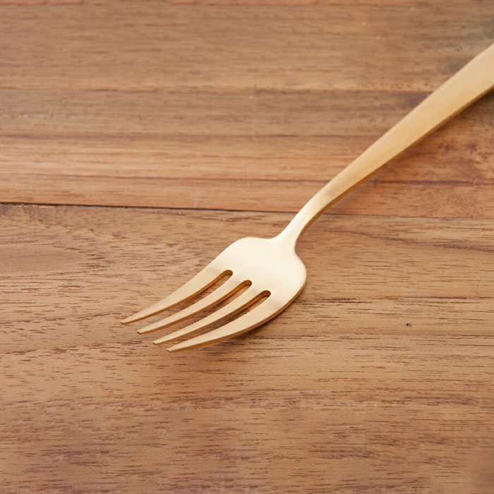 【正規品】クチポール　デュナ　ゴールド　デザートフォーク　/　Cutipol　DUNA