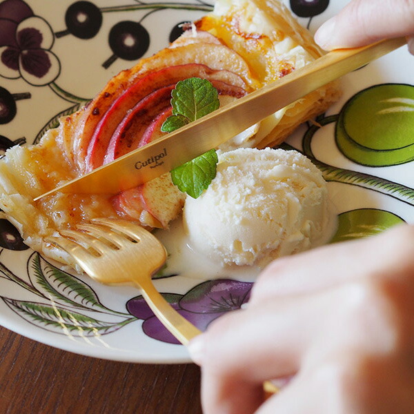 【正規品】クチポール　デュナ　ゴールド　デザートフォーク　/　Cutipol　DUNA