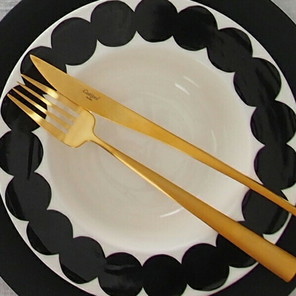 【正規品】■クチポール　デュナ　ゴールド　ディナーセット　3PCS　（箱なし）　/　Cutipol　DUNA