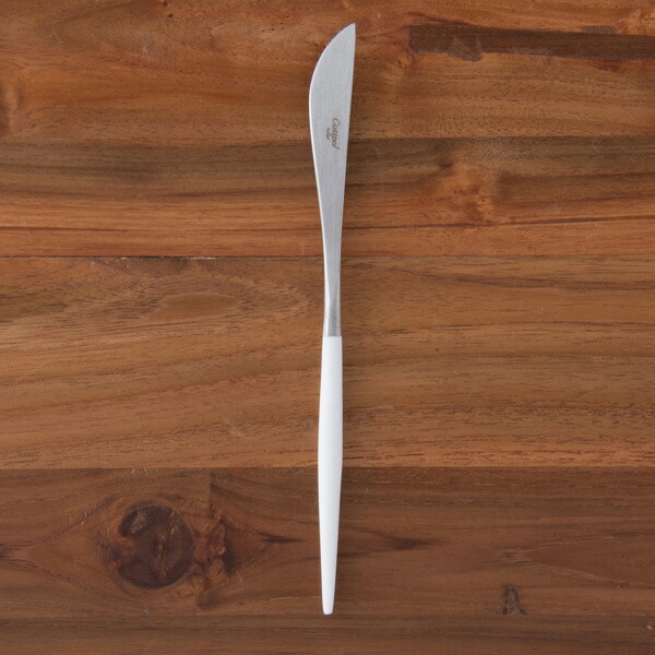 【正規品】クチポール　ゴア・ホワイト　シルバー　ディナーナイフ　/　Cutipol　GOA-White